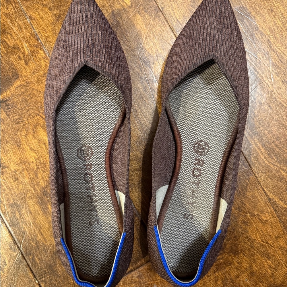 Rothy's Point Retired Color Truffle Python Brown - image 1